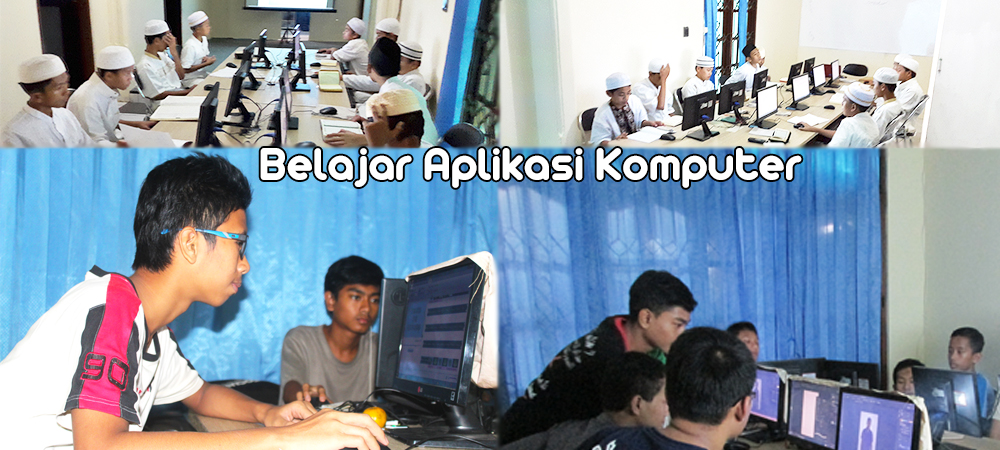 santri belajar komputer